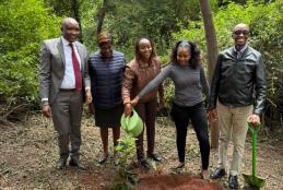 PhD Class of 2025 following the tradition of planting Co-hort group tree at WMI on 28th May 2026 next to Open Amphitheatre in support of Wangari Maathai Legacy. 