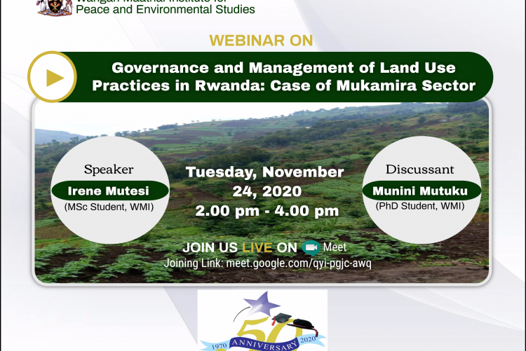 Webinar: Governance and Management of Land Use Practices in Rwanda: Case of Mukamira Sector