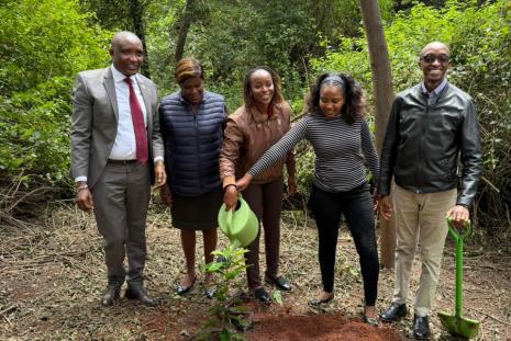 PhD Class of 2025 following the tradition of planting Co-hort group tree at WMI on 28th May 2026 next to Open Amphitheatre in support of Wangari Maathai Legacy. 