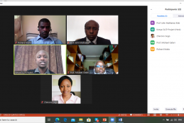 Panelists in the Kenya Short-Lived Climate pollutants (SLCP) Project Webinar on 30th July 2020