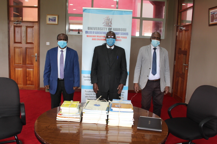 From left: Prof Nzioka J. Muthama, Prof. Gideon Nyamasyo and Prof. David Mungai