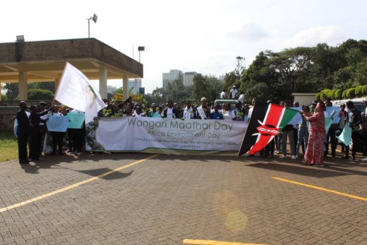 Flagging off of the Wangari Maathai Day/Africa Environment Day Celebrations at the University of Nairobi, Chancellor’s Court on March 3, 2020