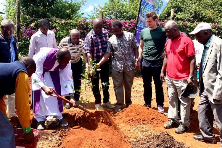 Wangari Maathai day tree planting at St Charles Lwanga,  Kibugu, Embu