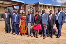 Group photo of the delegation from the University of West Indies accompanied by officials from the Ministry of Foreign Affairs, Ministry of Education, and University of Nairobi