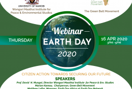 Webinar, Earth Day 2020