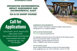 CALL FOR APPLICATIONS: INTEGRATED ENVIRONMENTAL IMPACT ASSESSMENT AND ENVIRONMENTAL AUDIT (EIA & EA) - JUNE 2023 INTAKE